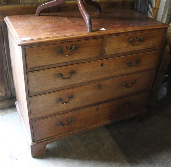 Early 19th century oak chest of drawers